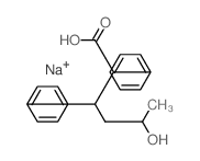 Benzenepropanoic acid, b-(2-hydroxypropyl)-a-phenyl-, sodium salt (1:1) structure