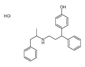 4-[1-phenyl-3-(1-phenylpropan-2-ylamino)propyl]phenol,hydrochloride Structure