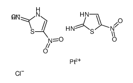 di-(2-amino-5-nitrothiazole)dichloroplatinum(II) structure