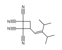 3-(2-isopropyl-3-methylbut-1-en-1-yl)cyclobutane-1,1,2,2-tetracarbonitrile Structure