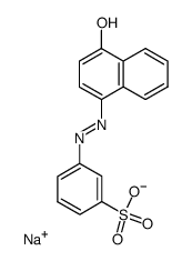 m-(4-hydroxy-1-naphthylazo)-benzenesulfonic acid sodium salt Structure