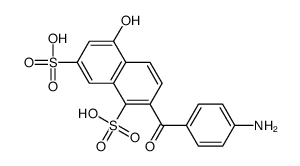 2-(4-aminobenzoyl)-5-hydroxynaphthalene-1,7-disulfonic acid结构式
