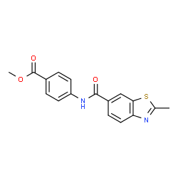 Methyl 4-{[(2-methyl-1,3-benzothiazol-6-yl)carbonyl]amino}benzoate Structure
