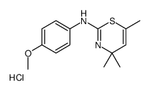 N-(4-methoxyphenyl)-4,4,6-trimethyl-1,3-thiazin-2-amine,hydrochloride结构式