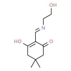 2-Cyclohexen-1-one, 3-hydroxy-2-[[(2-hydroxyethyl)imino]methyl]-5,5-dimethyl- (9CI) Structure