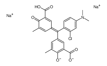 disodium 5-[(3-carboxylato-5-methyl-4-oxo-2,5-cyclohexadien-1-ylidene)[2-chloro-4-(dimethylamino)phenyl]methyl]-2-hydroxy-3-methylbenzoate picture