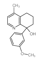8-(3-methoxyphenyl)-4-methyl-6,7-dihydro-5H-quinolin-8-ol结构式