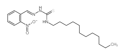 3-dodecyl-1-[(2-nitrophenyl)methylideneamino]thiourea structure