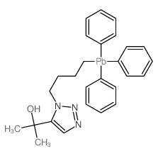 1H-1,2,3-Triazole-5-methanol, alpha,alpha-dimethyl-1-(4-(triphenylplumbyl)butyl)- (9CI)结构式