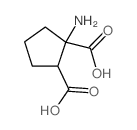 1-amino-1,2-cyclopentanedicarboxylic acid结构式