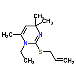 Pyrimidine, 1-ethyl-1,4-dihydro-4,4,6-trimethyl-2-(2-propenylthio)- (9CI) structure