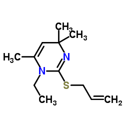 Pyrimidine, 1-ethyl-1,4-dihydro-4,4,6-trimethyl-2-(2-propenylthio)- (9CI) Structure