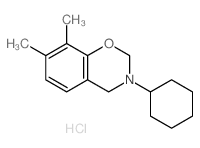 2H-1,3-Benzoxazine,3-cyclohexyl-3,4-dihydro-7,8-dimethyl-, hydrochloride (1:1) Structure