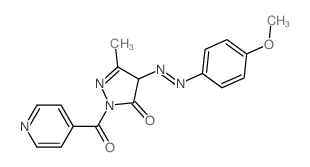 4-(4-methoxyphenyl)diazenyl-5-methyl-2-(pyridine-4-carbonyl)-4H-pyrazol-3-one picture