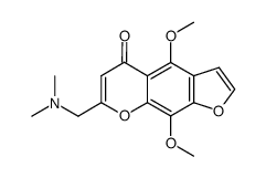 4,9-Dimethoxy-7-<(dimethylamino)methyl>-5H-furo<3,2-g><1>benzopyran-5-one Structure