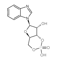 1H-Benzimidazole, 1-(3,5-O-phosphinico-beta-D-ribofuranosyl)- Structure