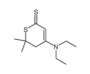 4-(diethylamino)-6,6-dimethyl-5,6-dihydro-2H-thiopyran-2-thione结构式