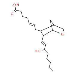 15-Hydroxy-11 alpha,9 alpha-(epoxymethano)prosta-5,13-dienoic Acid Structure
