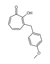 2-hydroxy-3-(4-methoxybenzyl)cyclohepta-2,4,6-trien-1-one结构式
