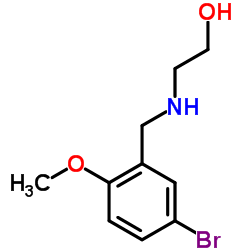 2-[(5-Bromo-2-methoxybenzyl)amino]ethanol结构式