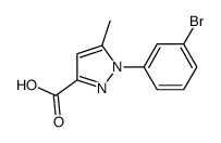 1-(3-bromophenyl)-5-methyl-1H-pyrazole-3-carboxylic acid结构式