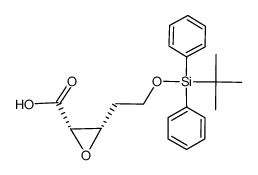 (2S,3S)-3-(2-((tert-butyldiphenylsilyl)oxy)ethyl)oxirane-2-carboxylic acid Structure