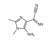 5-amino-4-(C-cyanoformimidoyl)-1,2-dimethylimidazole结构式
