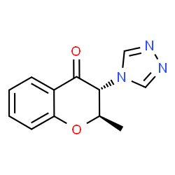 4H-1-Benzopyran-4-one,2,3-dihydro-2-methyl-3-(4H-1,2,4-triazol-4-yl)-,(2R,3R)-rel-(9CI)结构式