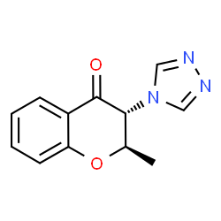 4H-1-Benzopyran-4-one,2,3-dihydro-2-methyl-3-(4H-1,2,4-triazol-4-yl)-,(2R,3R)-rel-(9CI) structure