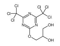 3-[[4,6-bis(trichloromethyl)-1,3,5-triazin-2-yl]oxy]propane-1,2-diol结构式