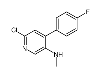6-chloro-4-(4-fluorophenyl)-N-methylpyridin-3-amine结构式