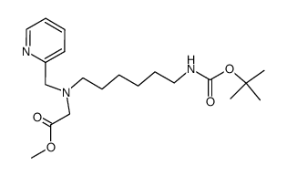 [(6-tert-Butoxycarbonylamino-hexyl)-pyridin-2-ylmethyl-amino]-acetic acid methyl ester Structure