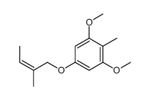 1,3-dimethoxy-2-methyl-5-(2-methylbut-2-enoxy)benzene结构式