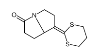 7-(1,3-dithian-2-ylidene)-2,5,6,8-tetrahydro-1H-pyrrolizin-3-one结构式