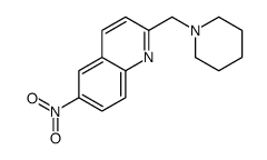 6-nitro-2-(piperidin-1-ylmethyl)quinoline Structure