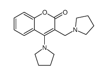 4-(pyrrolidin-1-yl)-3-(pyrrolidin-1-ylmethyl)-2H-chromen-2-one Structure
