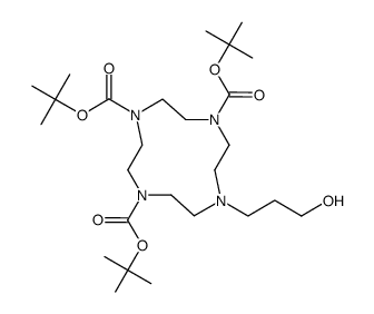 1-(3-hydroxypropyl)-4,7,10-tris(tert-butyoxycarbonyl)-1,4,7,10-tetraazacyclododecane Structure