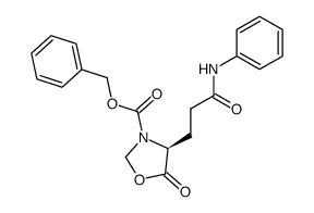 5-oxo-4-[2-(phenylcarbamoyl)ethyl]oxazolidine-3-carboxylic acid benzyl ester结构式