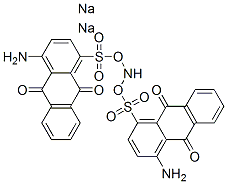 disodium 1,1'-iminobis[4-amino-9,10-dihydro-9,10-dioxoanthracenesulphonate] Structure