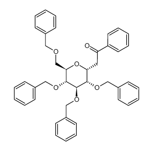 α1-deoxy-1-(C-phenacyl)-2,3,4,6-tetra-O-benzyl-D-glucopyranose Structure
