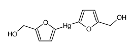 bis-(5-hydroxymethyl-[2]furyl)-mercury Structure