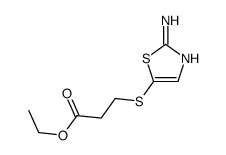 ethyl 3-[(2-amino-1,3-thiazol-5-yl)sulfanyl]propanoate结构式