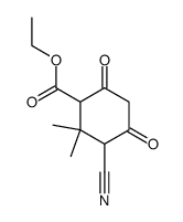 3-cyano-2,2-dimethyl-4,6-dioxo-cyclohexanecarboxylic acid ethyl ester Structure
