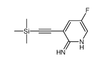 5-fluoro-3-((trimethylsilyl)ethynyl)pyridin-2-amine structure