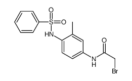 N-[4-(benzenesulfonamido)-3-methylphenyl]-2-bromoacetamide Structure