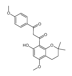 1-(7-Hydroxy-5-methoxy-2,2-dimethyl-chroman-8-yl)-3-(4-methoxy-phenyl)-propane-1,3-dione结构式