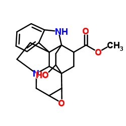 Methyl 20-hydroxy-6,7-epoxyaspidofractinine-3-carboxylate结构式