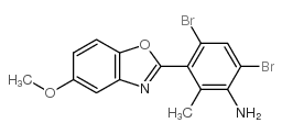 4,6-dibromo-3-(5-methoxy-1,3-benzoxazol-2-yl)-2-methylaniline结构式