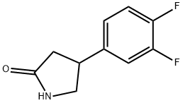 4-(3,4-二氟苯基)吡咯烷-2-酮结构式