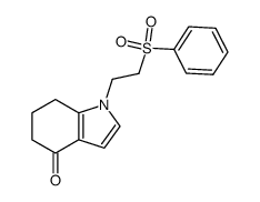 1-(2-phenylsulfonylethyl)-4-oxo-4,5,6,7-tetrahydroindole Structure